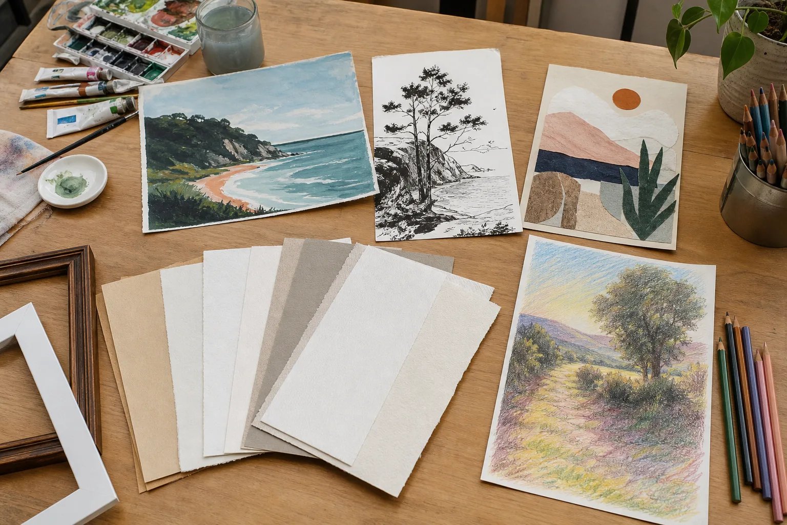 Redaktionell bild till guiden illustrerade posters – stilar, motiv och val av rum