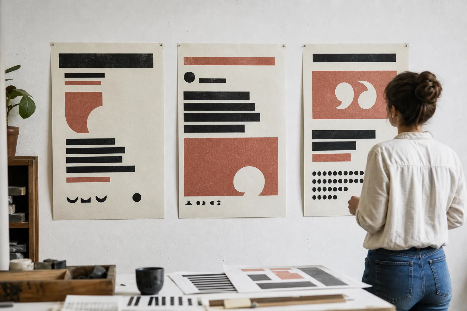 Redaktionell bild till guiden typografi- och citatposters