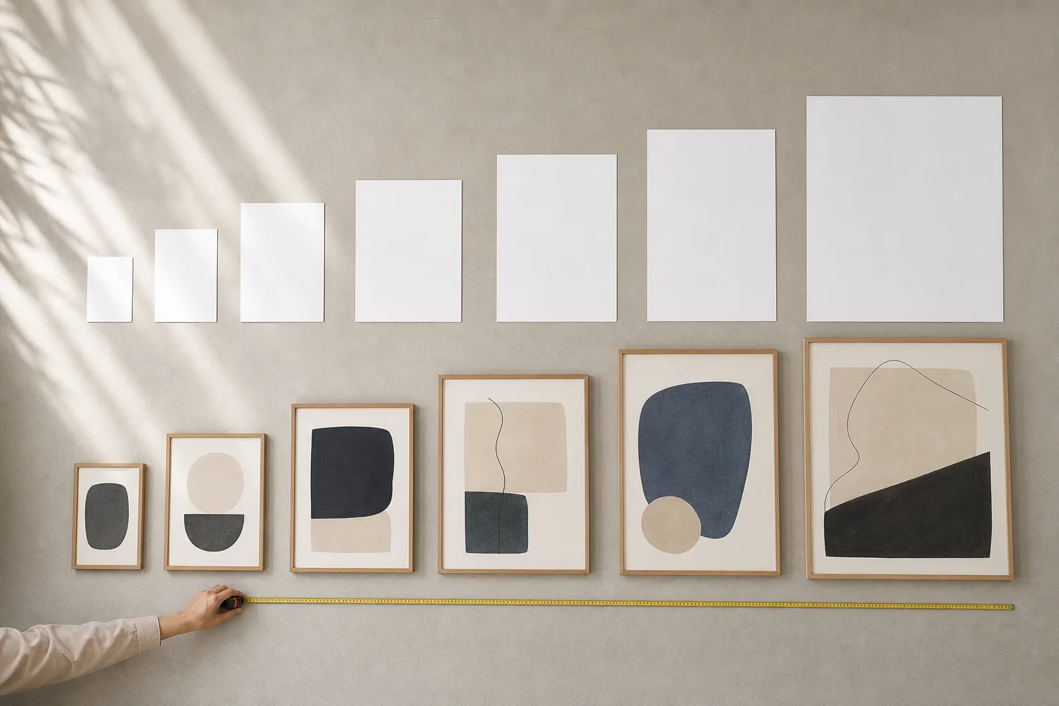 Redaktionell bild till guiden posterstorlekar: a4, a3, 50 x 70 och 70 x 100 i centimeter