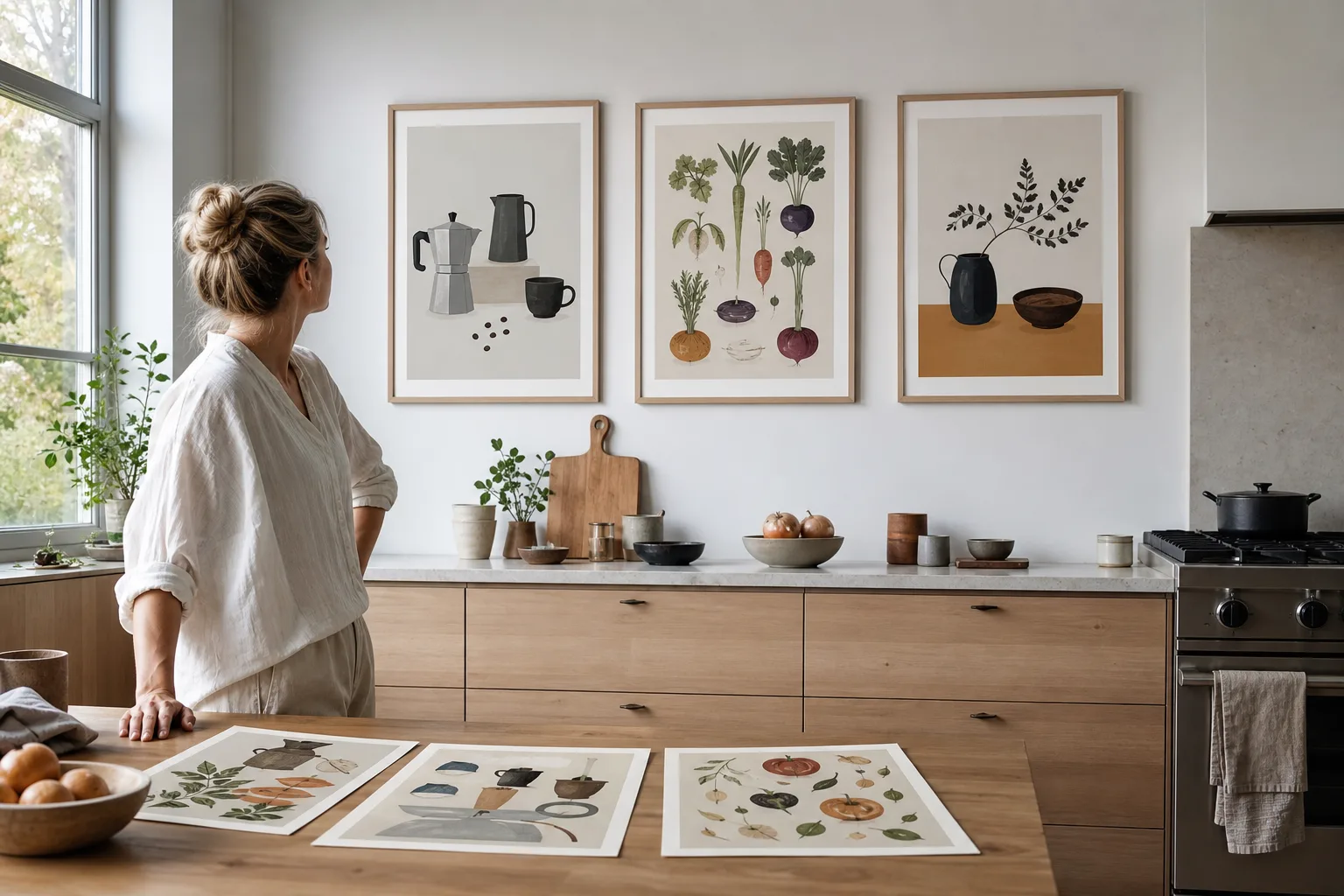 Redaktionell bild till guiden posters med mat- och köksmotiv