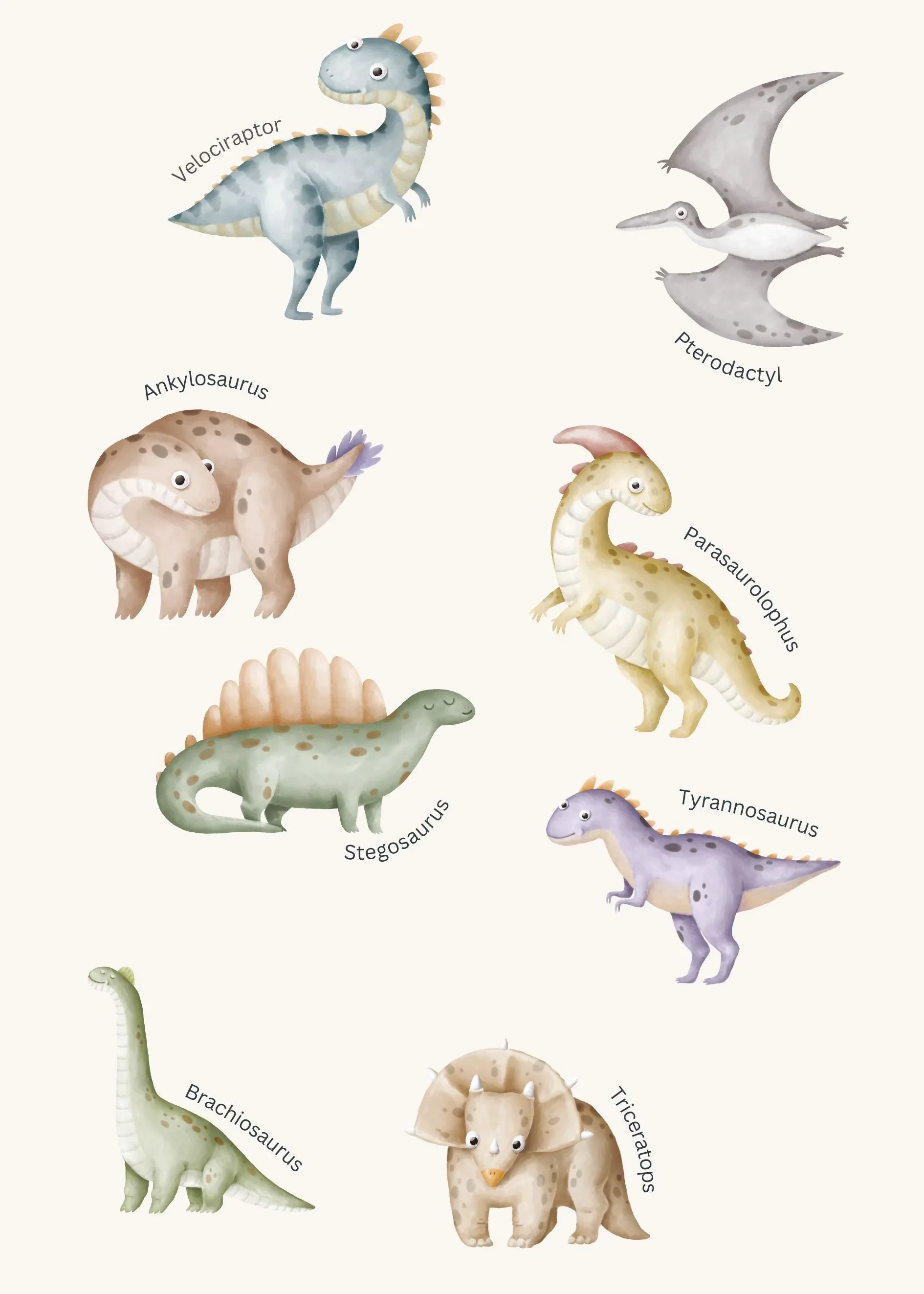 Dinosaurier poster 1 - 21x30 cm