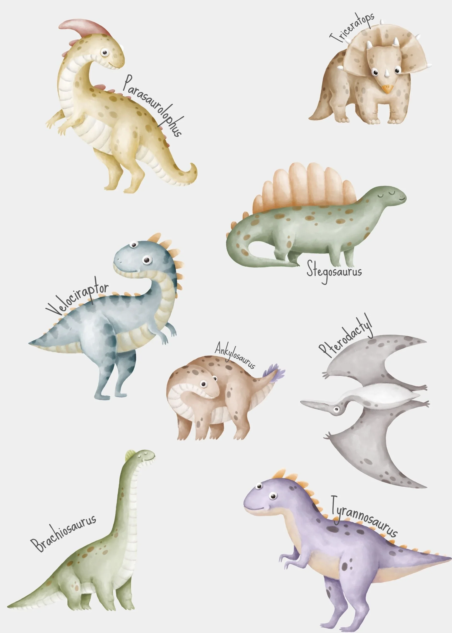 Dinosaurier poster 2 - 21x30 cm