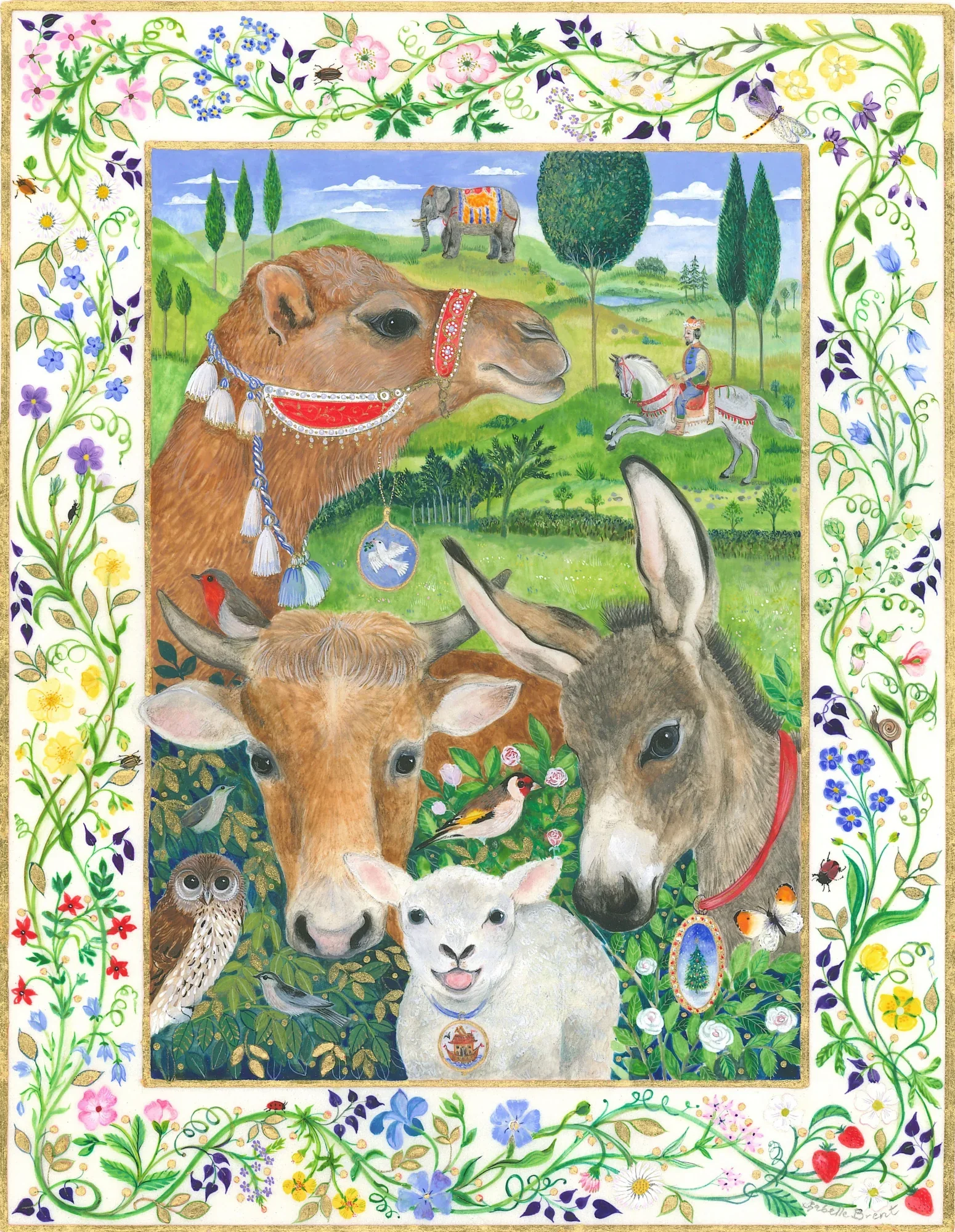 Animals From the Creche Poster och Canvastavla