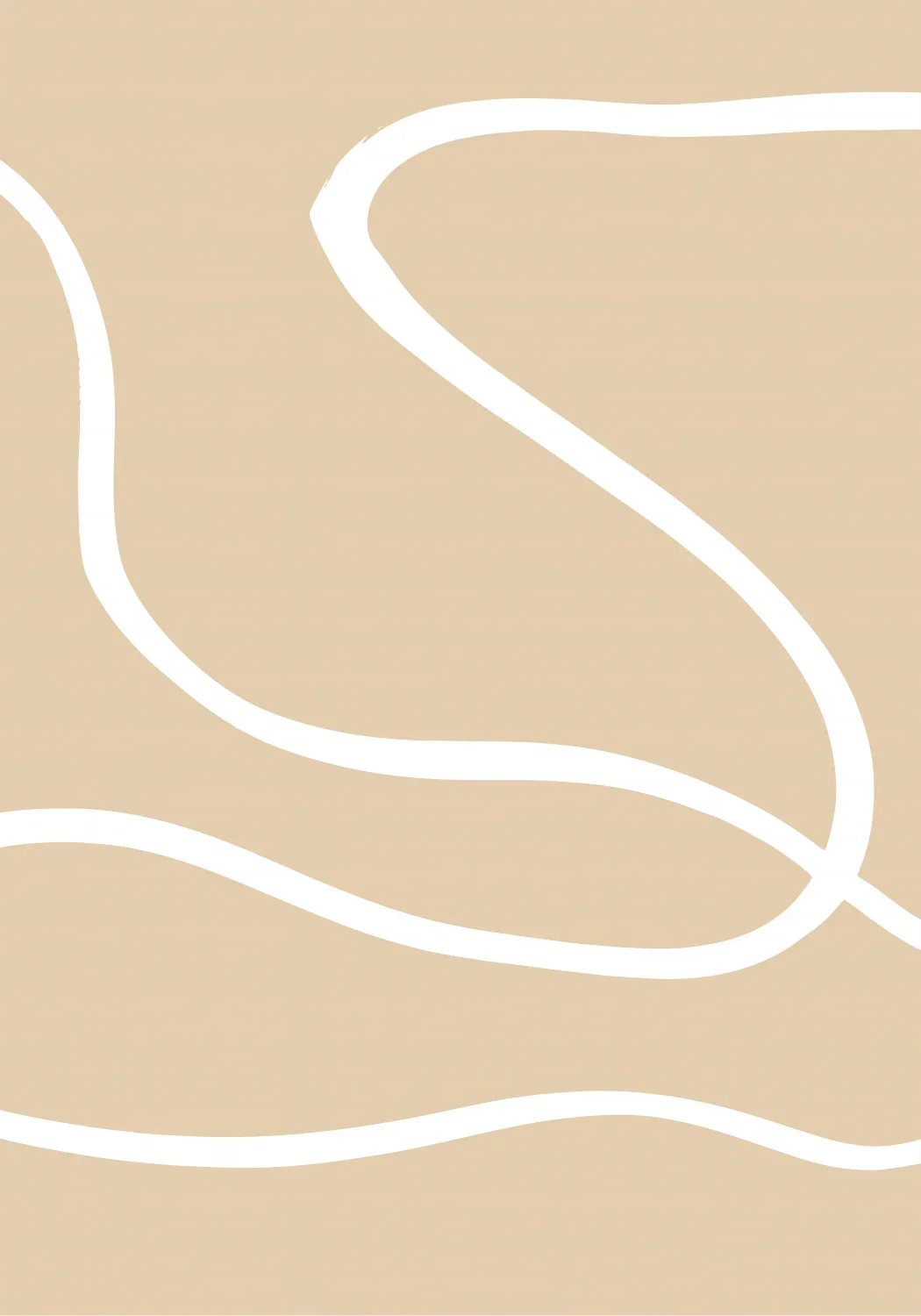 Beige Lines 01 Poster och Canvastavla